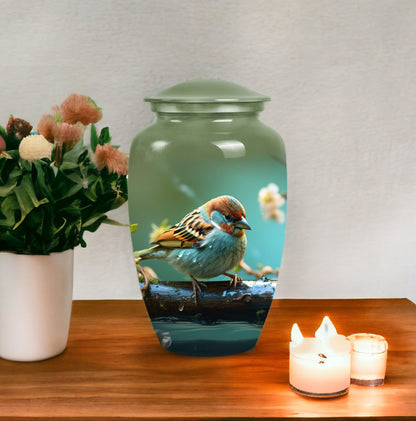 Classic Golden Sparrow Memorial Urn