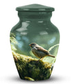 Green Sparrow Classic urn for ashes.