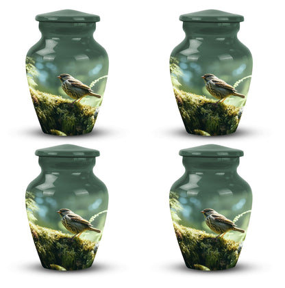 Green Sparrow Classic urn for ashes.
