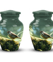 Green Sparrow Classic urn for ashes.