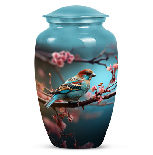 Classic Sparrow Cremation Urn of Aluminium.