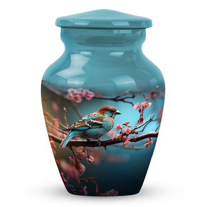 Classic Sparrow Cremation Urn of Aluminium.