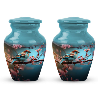 Classic Sparrow Cremation Urn of Aluminium.