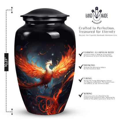 3-inch classic white phoenix urn made.