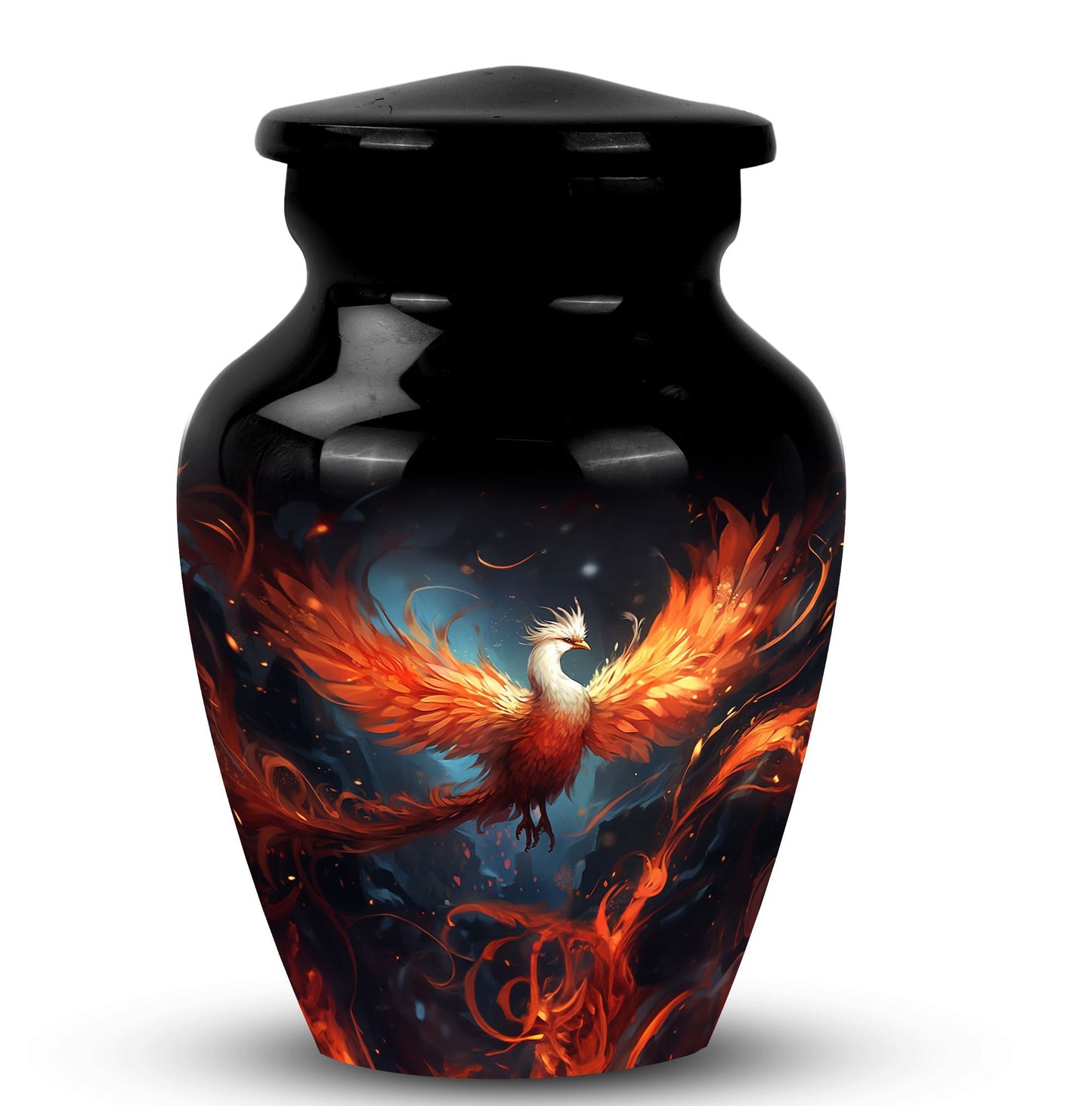 3-inch classic white phoenix urn made.