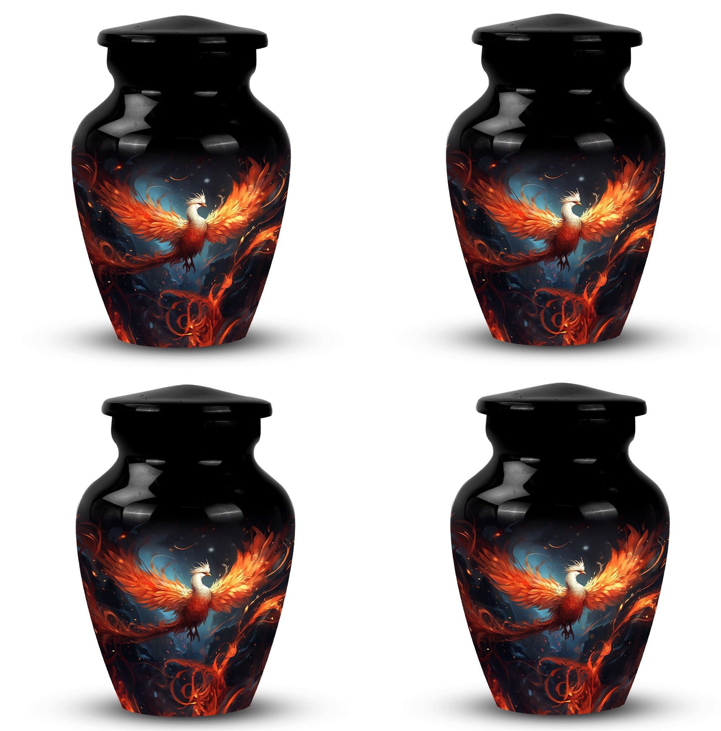 3-inch classic white phoenix urn made.