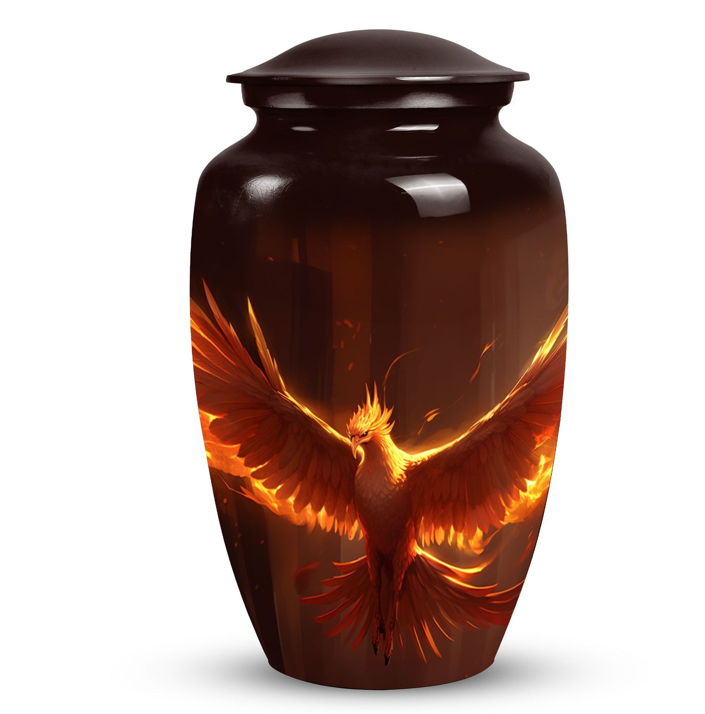 Classic Phoenix Urn, 3-inch Aluminium Cremation Urn.
