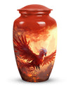 Classic Red Phoenix Urn for Ashes.
