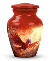 Classic Red Phoenix Urn for Ashes.