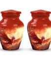 Classic Red Phoenix Urn for Ashes.
