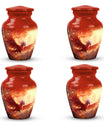 Classic Red Phoenix Urn for Ashes.