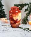 Classic Red Phoenix Urn for Ashes.
