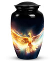Large Yellow Phoenix Urn for Human Ashes in Classic Design