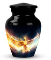 Large Yellow Phoenix Urn for Human Ashes in Classic Design