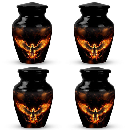 Fire Phoenix Cremation Urn, large aluminium classic design.