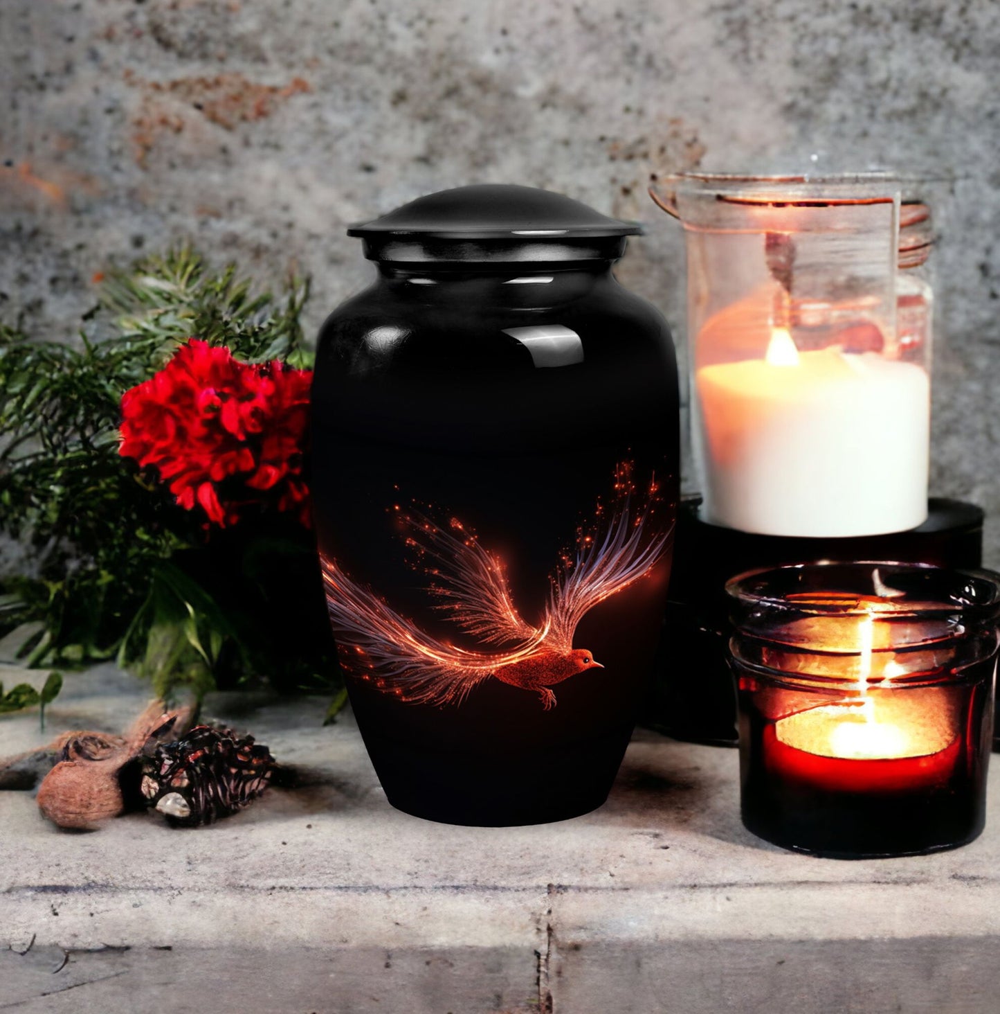 Red Sparrow Classic Urn, a unique Large Urn for human ashes.