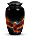 Red Phoenix Urn, a classic aluminium urn, uniquely designed