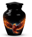 Red Phoenix Urn, a classic aluminium urn, uniquely designed