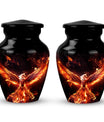 Classic urn, White Phoenix Memorial Urn, 3 Inch urn