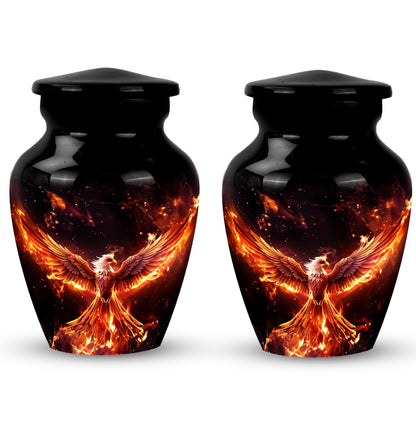 Classic urn, White Phoenix Memorial Urn, 3 Inch urn