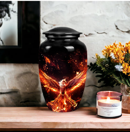 Classic urn, White Phoenix Memorial Urn, 3 Inch urn