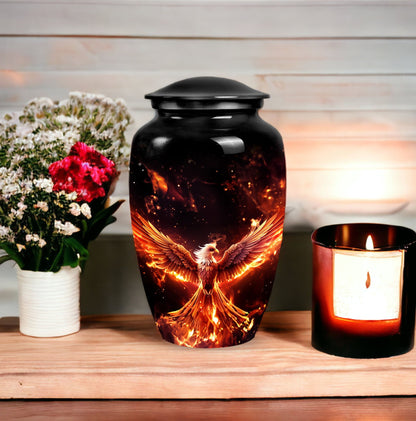 Classic urn, White Phoenix Memorial Urn, 3 Inch urn