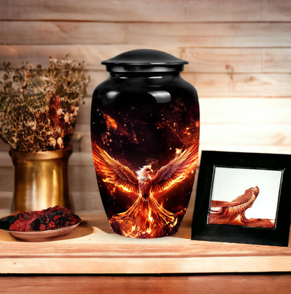 Classic urn, White Phoenix Memorial Urn, 3 Inch urn