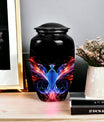 Colorful phoenix design Large Aluminium Cremation Urn.