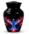 Colorful phoenix design Large Aluminium Cremation Urn.