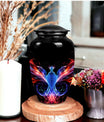 Colorful phoenix design Large Aluminium Cremation Urn.