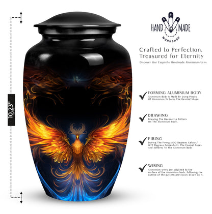 Classic Yellow Phoenix Urn for Mother.