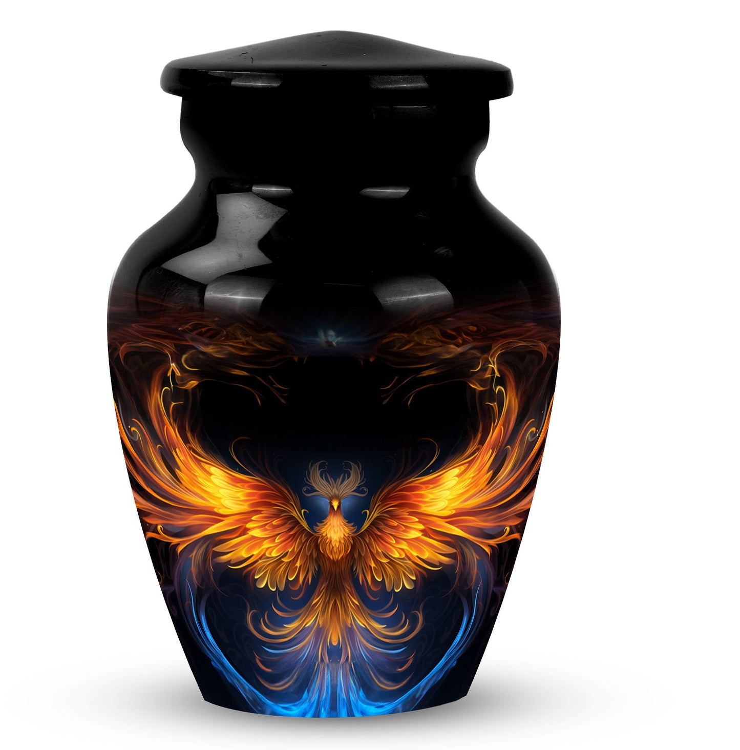 Classic Yellow Phoenix Urn for Mother.