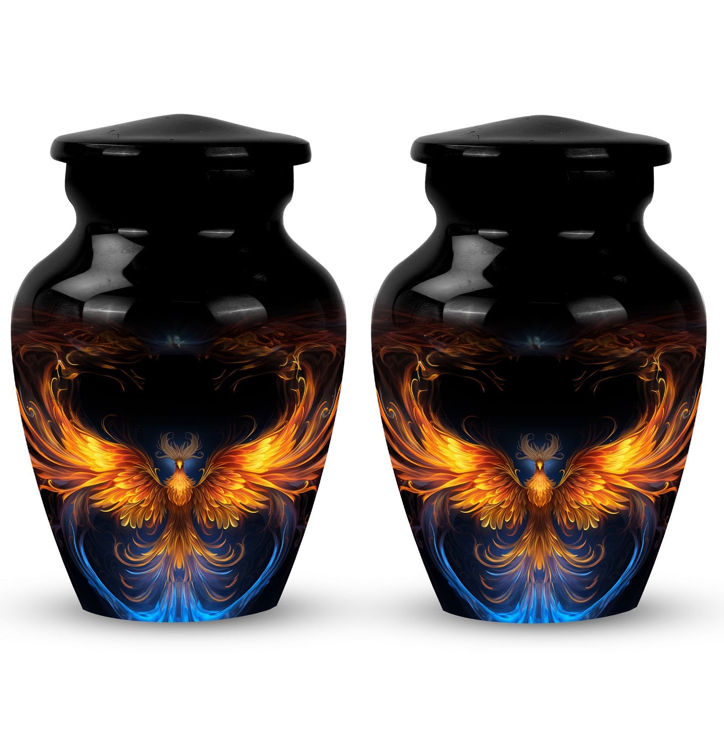 Classic Yellow Phoenix Urn for Mother.