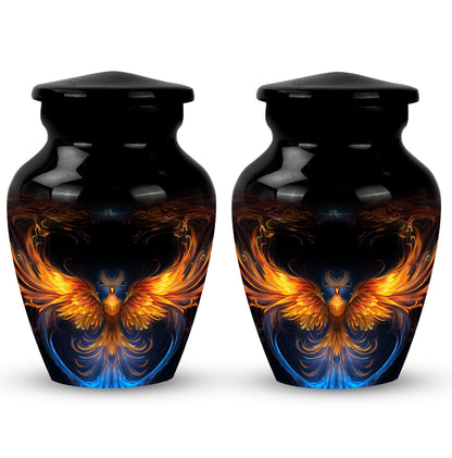 Classic Yellow Phoenix Urn for Mother.