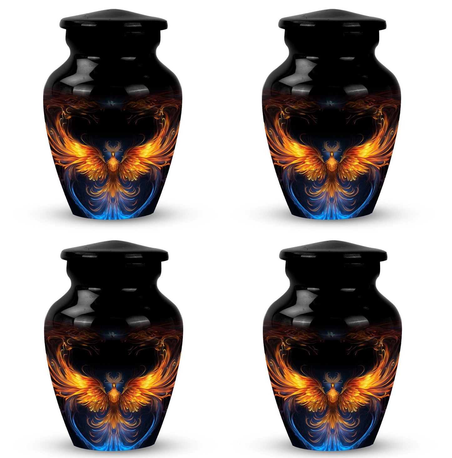 Classic Yellow Phoenix Urn for Mother.