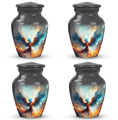 Classic blue phoenix urn for adult.