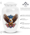 Large Classic Eagle with American Flag Memorial Urn.