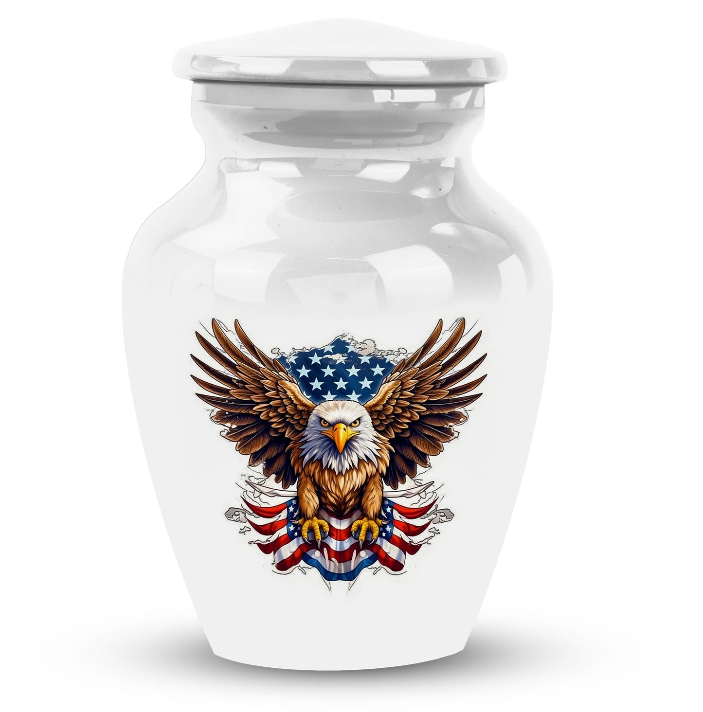 Large Classic Eagle with American Flag Memorial Urn.