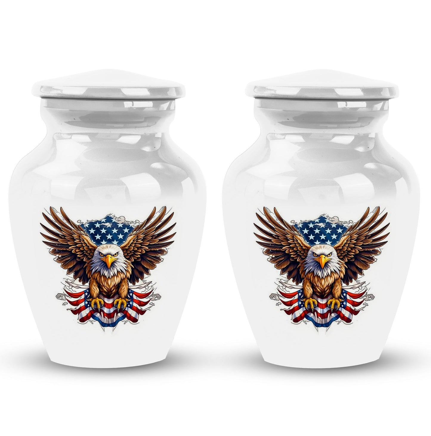 Large Classic Eagle with American Flag Memorial Urn.