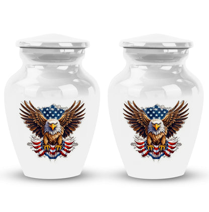Large Classic Eagle with American Flag Memorial Urn.