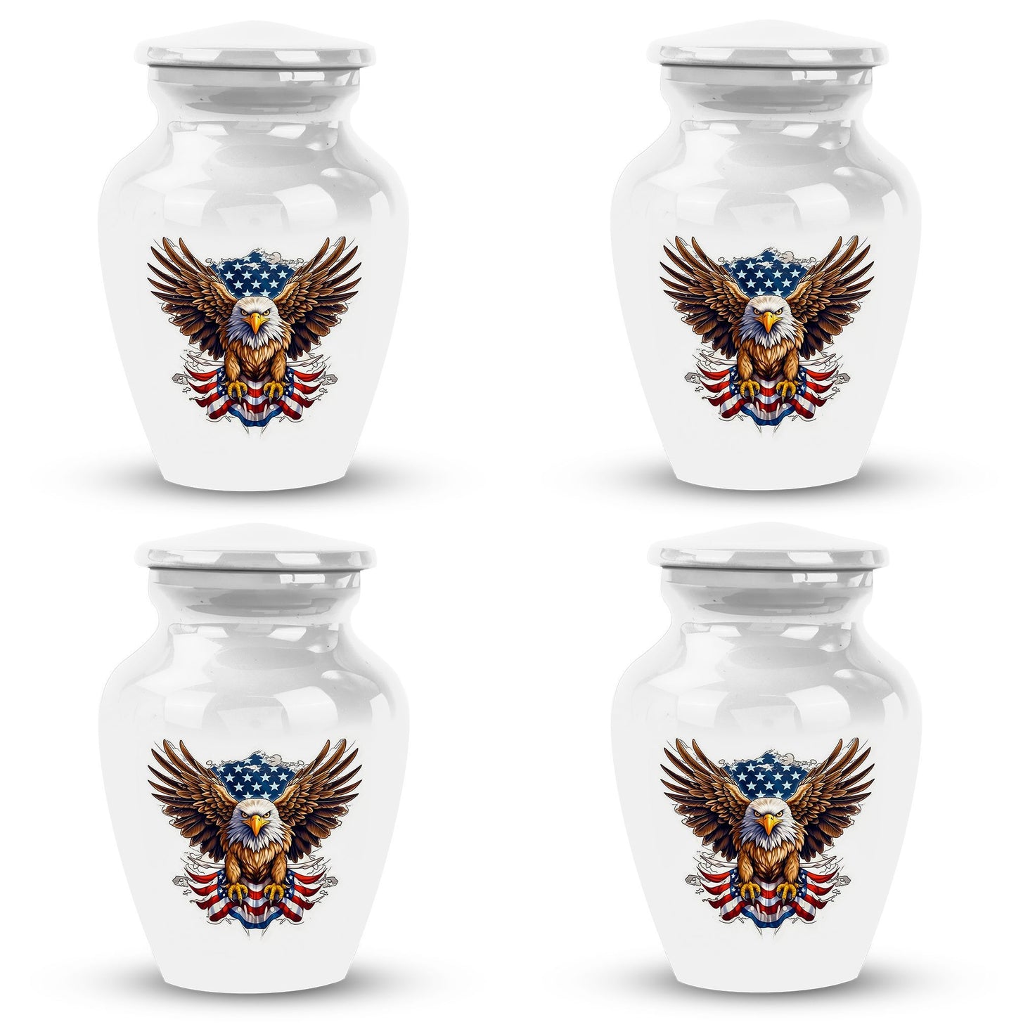 Large Classic Eagle with American Flag Memorial Urn.