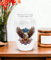 Large Classic Eagle with American Flag Memorial Urn.
