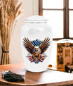 Large Classic Eagle with American Flag Memorial Urn.