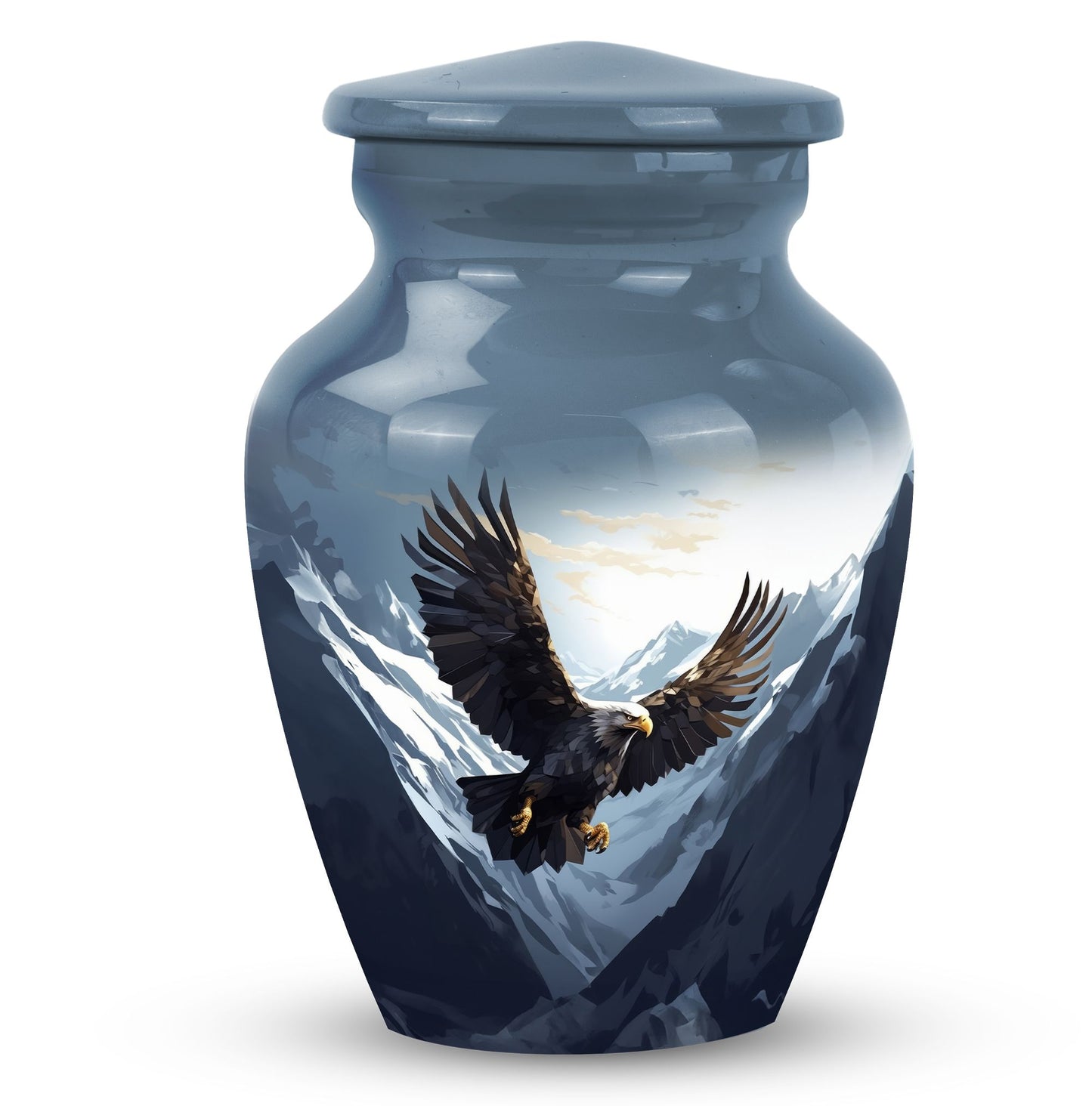 flying eagle urn made of aluminum for storing adults' ashes