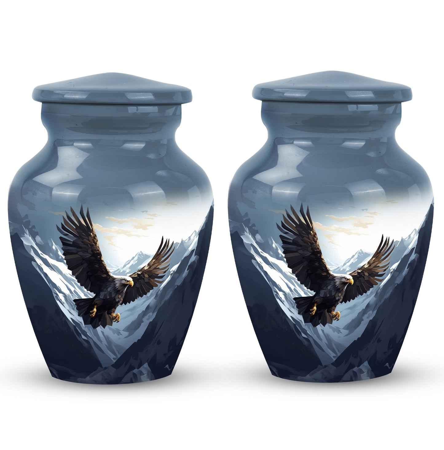 flying eagle urn made of aluminum for storing adults' ashes