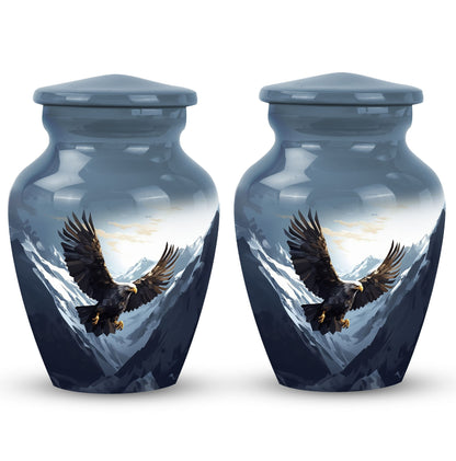 flying eagle urn made of aluminum for storing adults' ashes