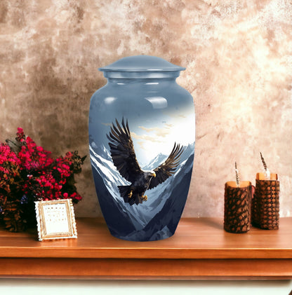 flying eagle urn made of aluminum for storing adults' ashes