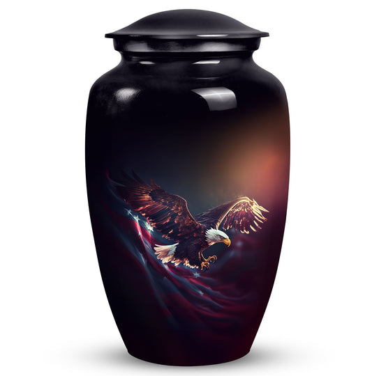 Classic 3 Inch Flying Eagle Urn for Ashes, Personalizable.