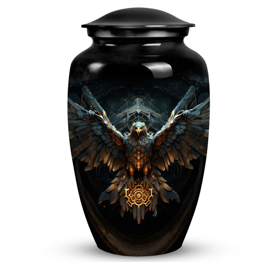 Classic Eagle Guarding Urn, Custom Large Cremation Urn.