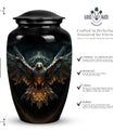 Classic Eagle Guarding Urn, Custom Large Cremation Urn.